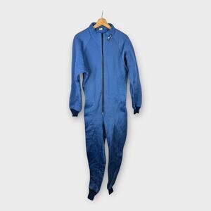 Stohlquist Mens size Large Nylon Full Zip Dry Suit Liner Blue Drysuit Bunny Suit